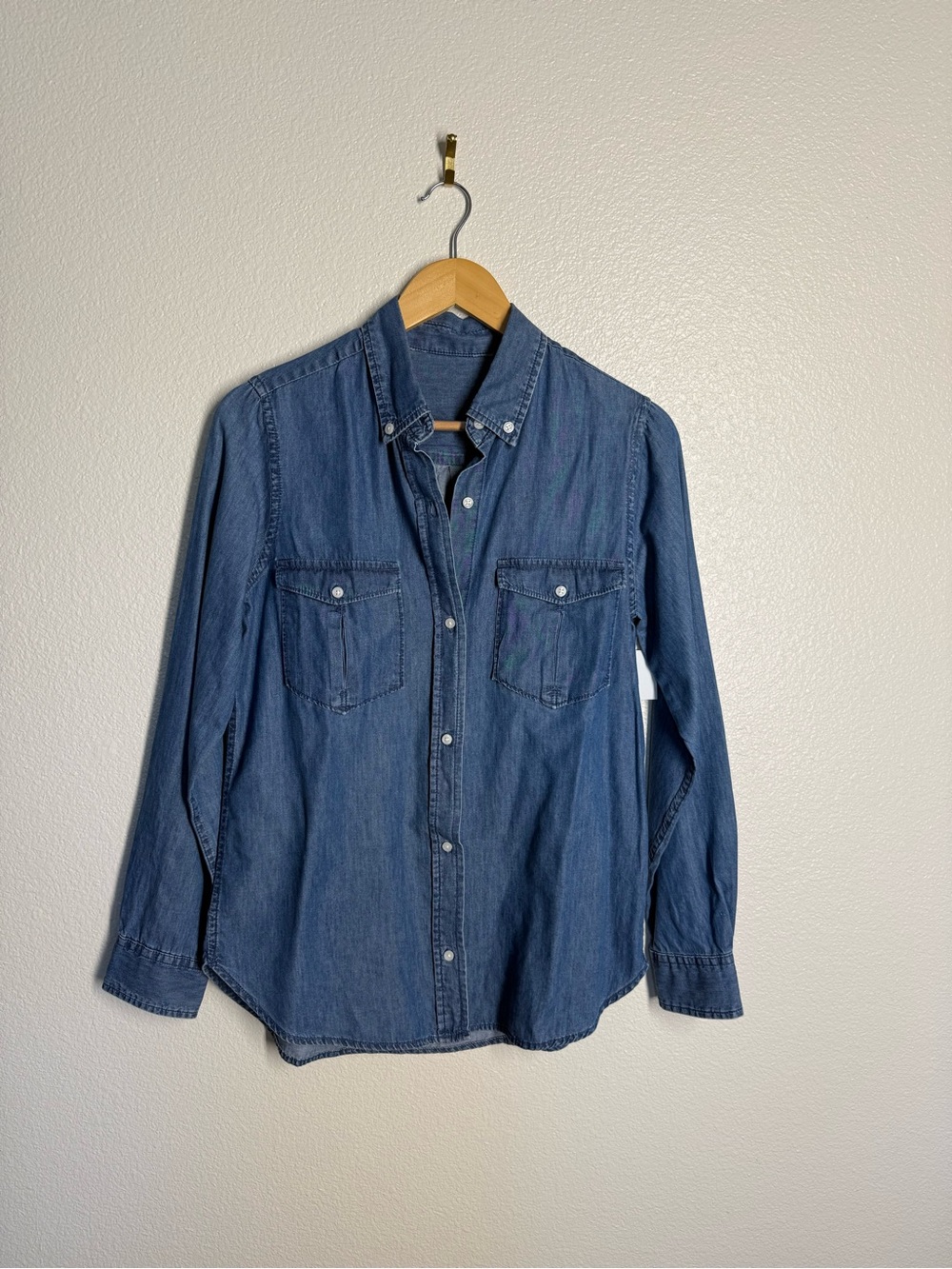 Women's Indigo Denim Button-Down Shirt